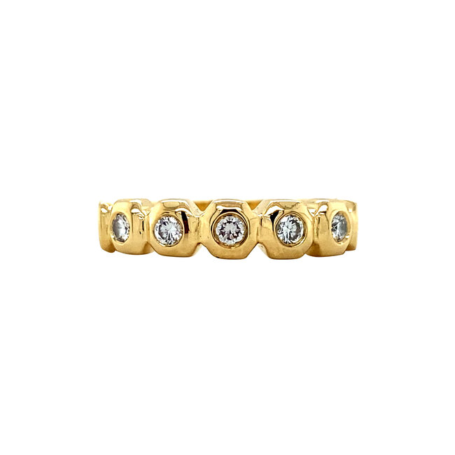 Goldreitring mit Diamant 18 Karat