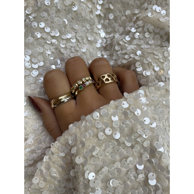 Goldener Ring mit Diamant 18 Karat