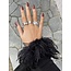 White gold ring with zirconia 18 carat
