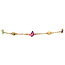 Gold children's bracelet with colored butterflies 13-15 cm 18 karat