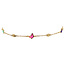 Gold children's bracelet with colored butterflies 13-15 cm 18 karat