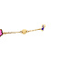 Gold children's bracelet with colored butterflies 13-15 cm 18 karat