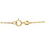Gold children's bracelet with colored butterflies 13-15 cm 18 karat