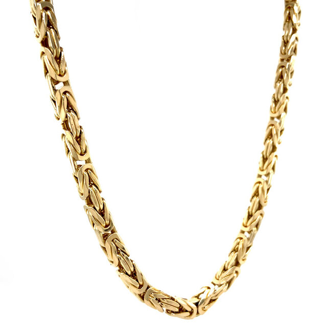 Gouden konings collier 73 cm 14 karaat