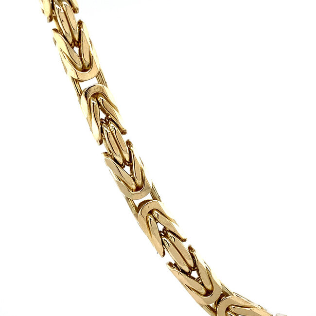 Gouden konings collier 73 cm 14 karaat