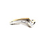 Gold ring with princess-cut diamond 14 karat