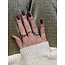 Gold ring with princess-cut diamond 14 karat