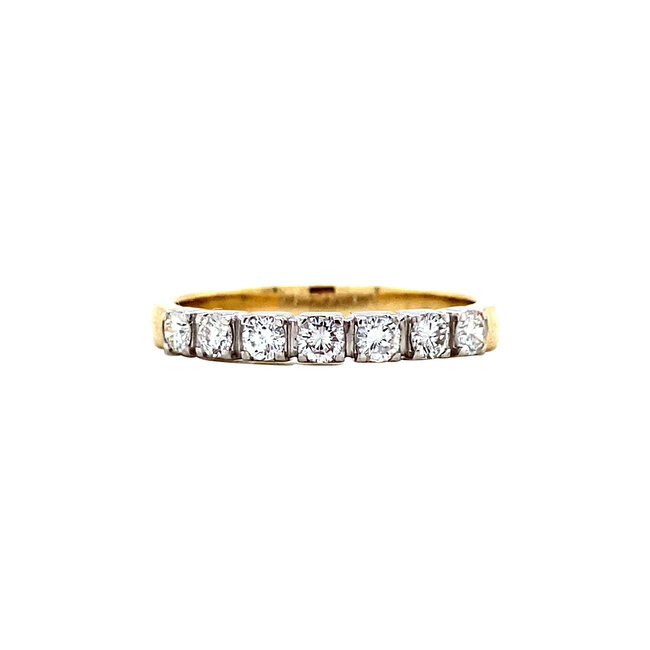 Gold memoire ring with 14 carat diamond* new