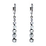 White gold drop earrings with diamonds 14 karat