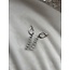 White gold drop earrings with diamonds 14 karat