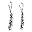 White gold drop earrings with diamonds 14 karat