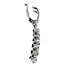 White gold drop earrings with diamonds 14 karat