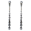White gold drop earrings with diamonds 14 karat