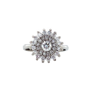 Witgouden ring met diamant 14 karaat