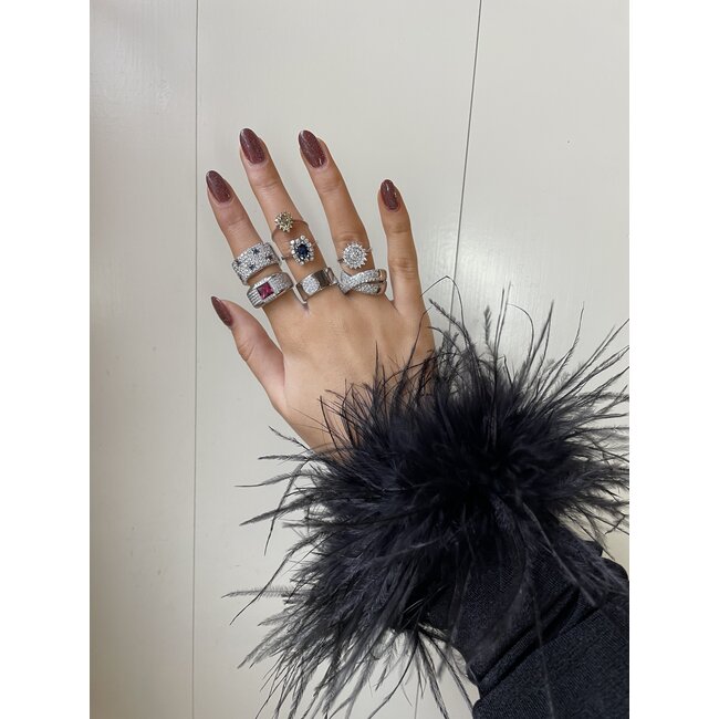 Witgouden ring met diamant 14 karaat