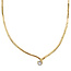 Goldenes Choker mit Diamant 45 cm 14 Karat