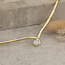 Goldenes Choker mit Diamant 45 cm 14 Karat