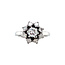 White gold entourage ring with diamond 14 karat