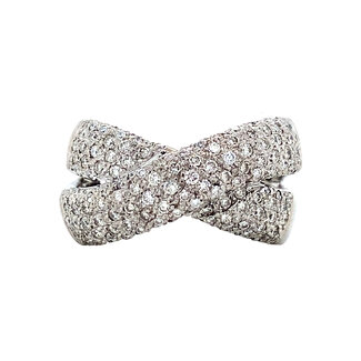 Witgouden ring met diamant 18 karaat