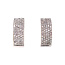 White gold hinged hoop earrings with diamond 14 karat