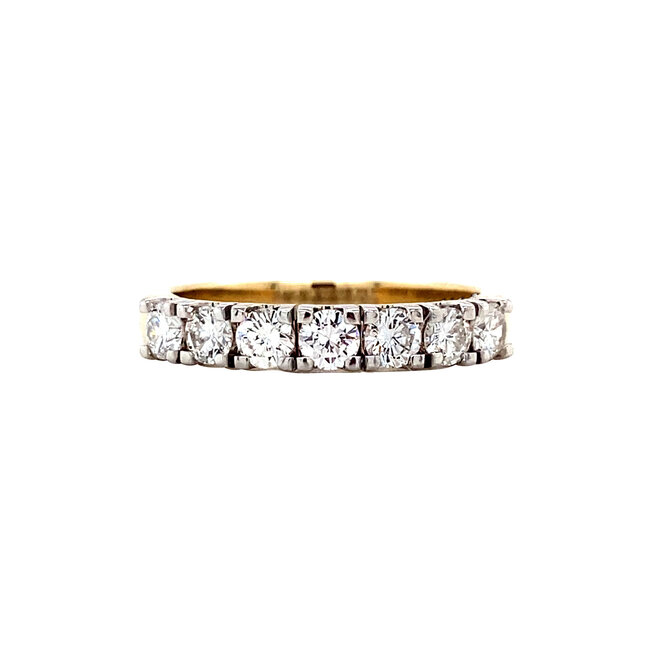 Gold memoire ring with 14 carat diamond* new