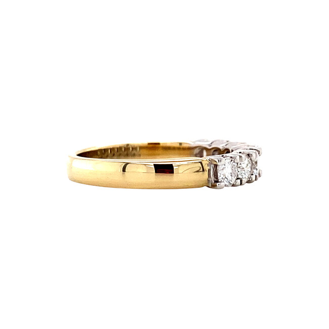 Gouden memoire ring met diamant 14 karaat* nieuw