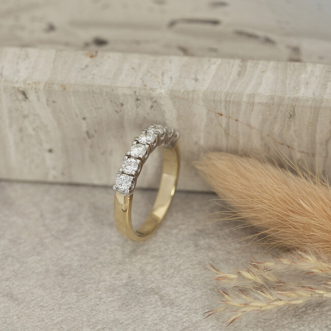 Goldener Memoirering mit Diamant 14 Karat* neu