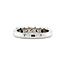 White-gold row ring with diamond 18 karat