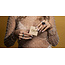 Witgouden design ring met onyx en diamant 14 karaat