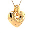 Gouden hart hanger met diamant 18 karaat
