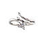 Witgouden ring met diamant 14 krt