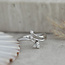 Witgouden ring met diamant 14 krt