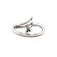 White gold ring with diamond 14 kt