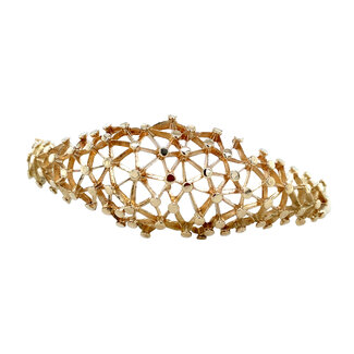 Gouden constellation bangle 14 karaat