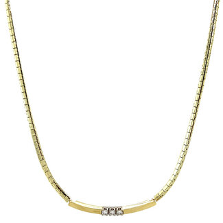 Gouden choker met diamant 14 krt