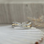 Bicolour gold ring with 14 kt diamond