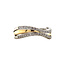 Bicolour gold ring with 14 kt diamond