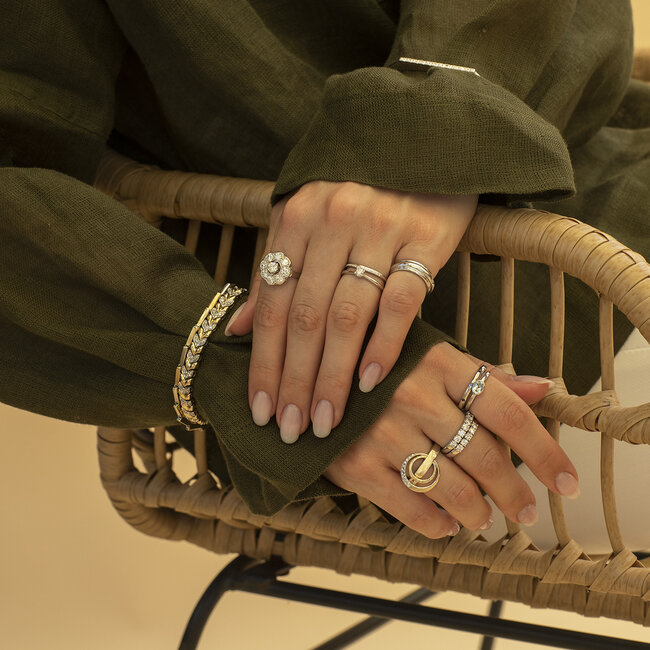 Witgouden solitair ring met diamant van Diamonde 14 krt