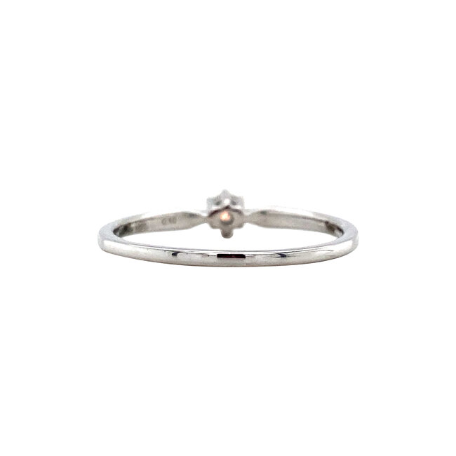 White gold solitaire ring with diamond by Diamonde 14 kt