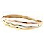 Tricolour gouden trinity armband 14 karaat