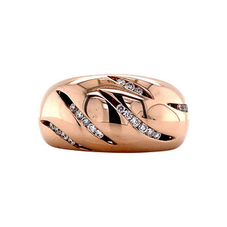 Roségoldring mit 14 Karat Diamant