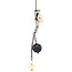 Witgouden hanger met parels en diamant 18 karaat