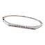 White gold bangle with diamond 14 karat