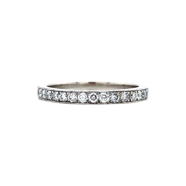 Allianzring aus Weißgold mit 18 Karat Diamant
