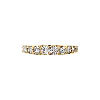 Gouden rijring met diamant 14 karaat