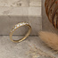 Gold row ring with diamond 14 karat