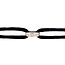 Satin bracelet with white-gold link with diamond 18 kt