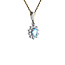 Witgouden entourage hanger met diamant en topaas 14 karaat* Nieuw