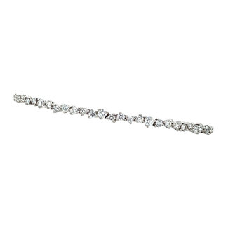 White gold bracelet with diamond 18 karat