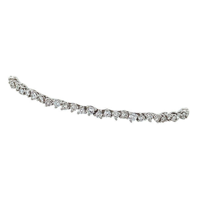Witgouden armband met diamant 18 karaat